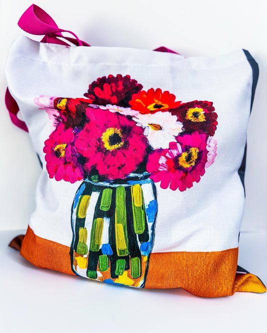 Tote Bags: Flowers in a Vase