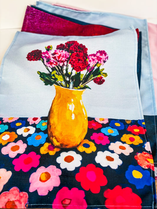 Tea Towels: Flowers in a Vase